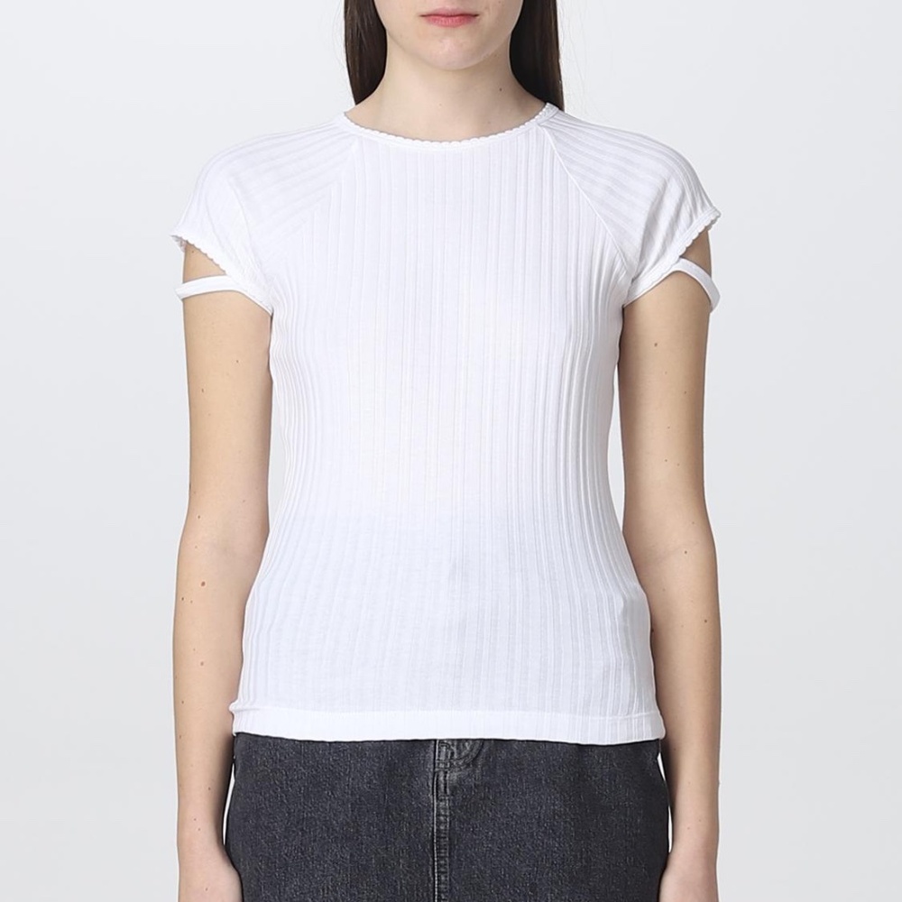 EUC Helmut Lang Core Little Ribbed Tee | Minimalist Designer T-Shirt
